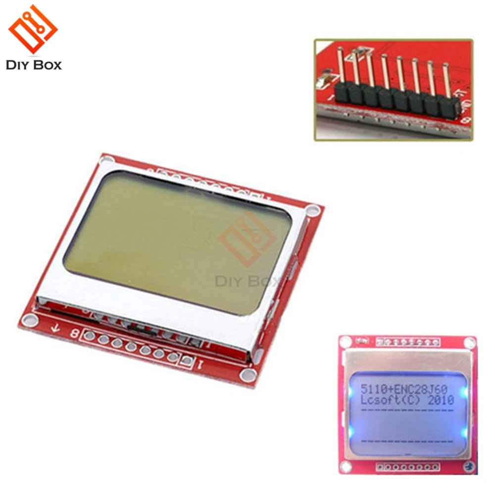 

84X48 84*48 LCD With Blue Backlight Adapter PCB For Arduino Nokia 5110 For Arduino