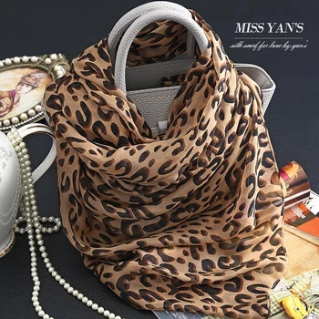 

Genuine Silk Women Scarf Fashion Classic ink Leopard Print Scarves Summer Autumn Winter Good Quality Necklace Shawl