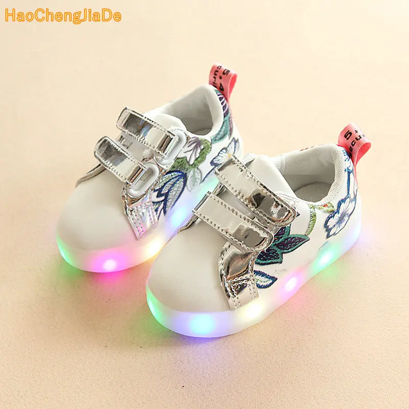 

KIDS 2018 Toddler Baby Glittler Shoe Girl Star White Sneaker Boy Sport Shoe Kid Child Causal Trainer Sequin Flat