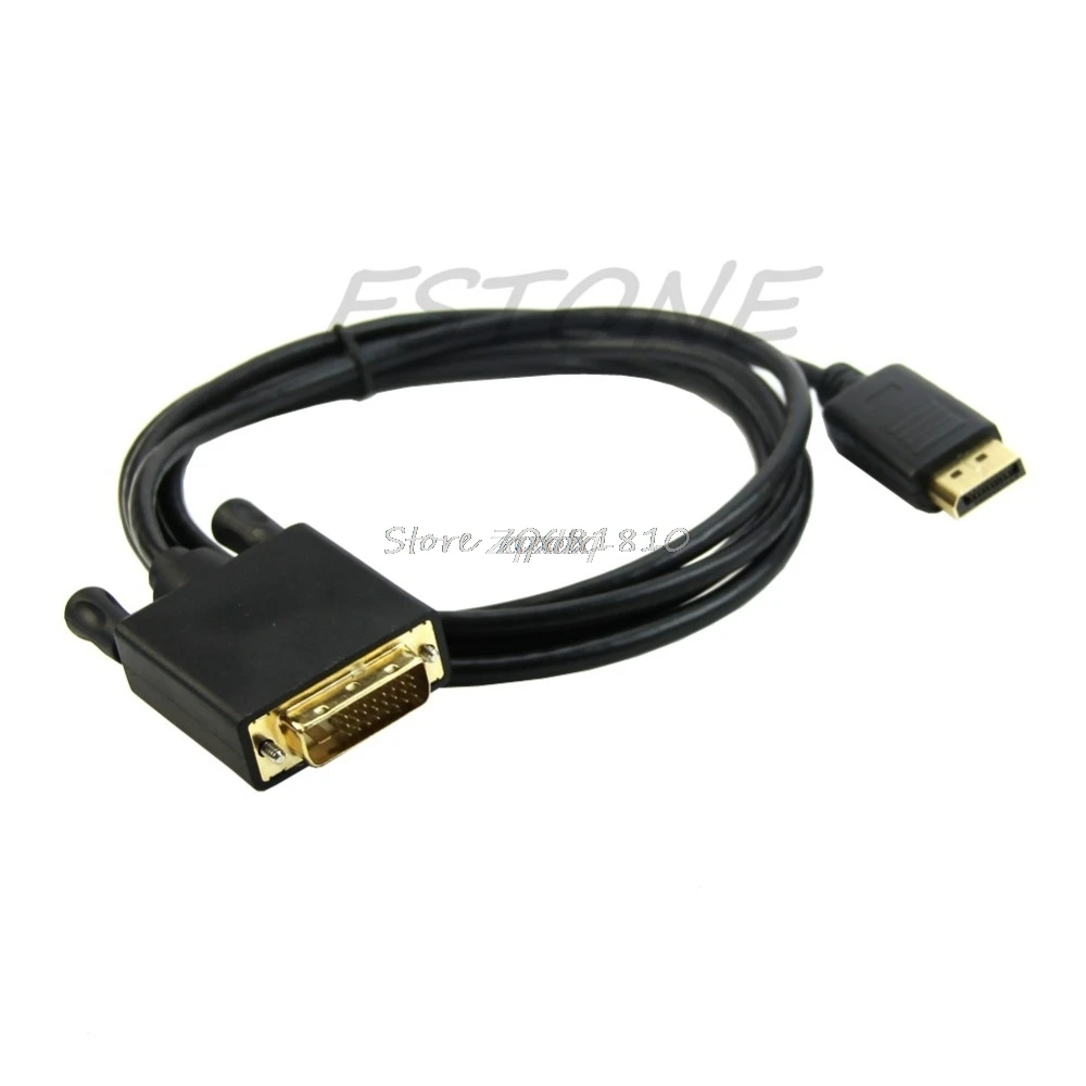 Дисплей Порт DP к DVI Dual Link 24+ 1 Pin Мужской Золотой соединительный кабель аудио/видео и Прямая поставка