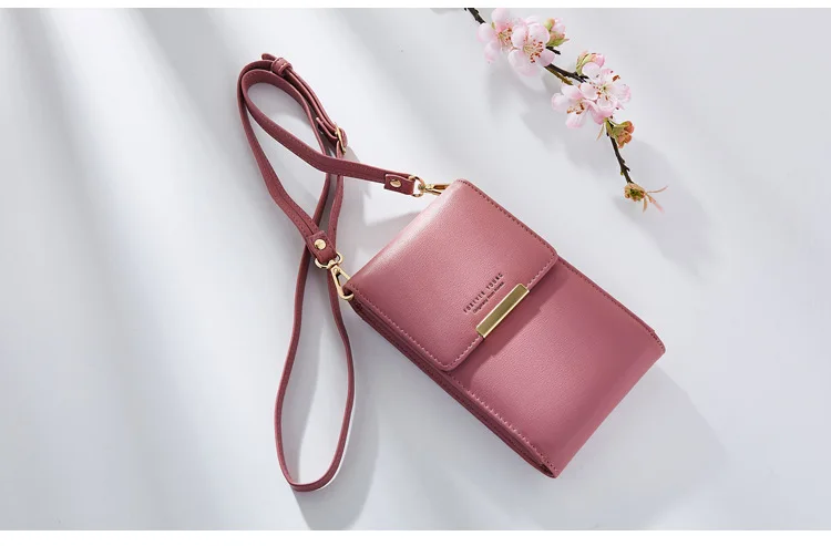 

Women fashion wallet unique designs shoulder crossbody purse soft PU leather wallets with strap