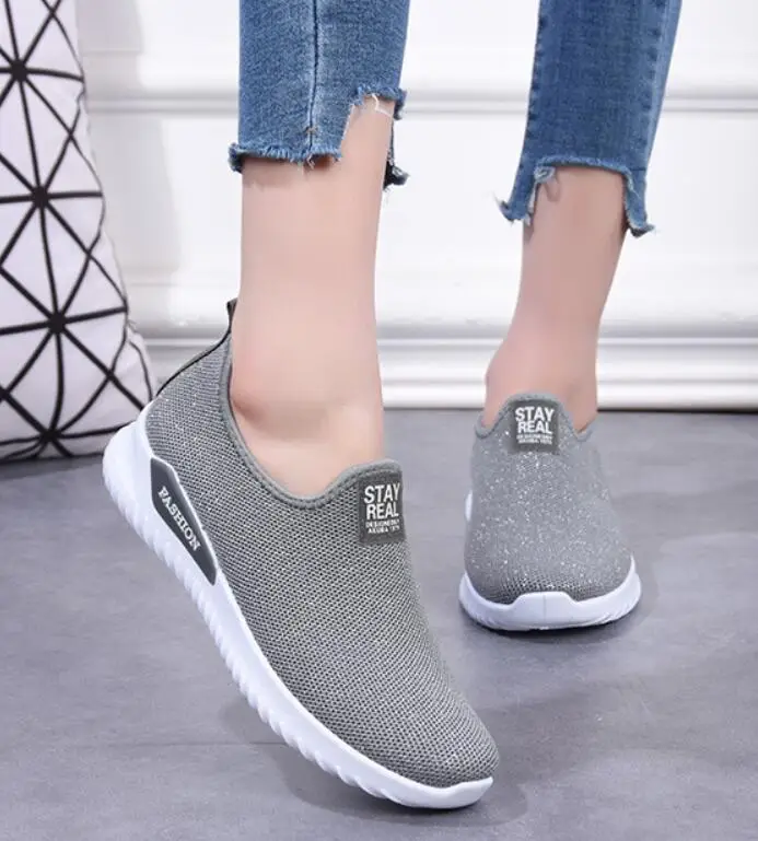 Ake Sia/женские модные вязаные сетчатые повседневные низкие слипоны Zapatillas