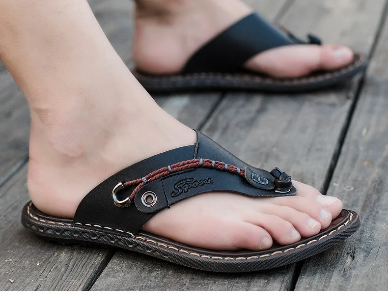 Летние шлепанцы Мужская обувь для пляжного отдыха повседневные сандалии Нескользящая одежда мужские шлепанцы на плоской подошве комфортные ботинки Hombre
