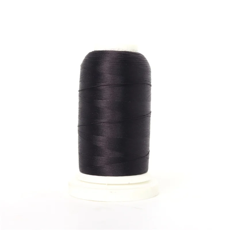 Высокоэластичная нейлоновая шерстяная нить для эластичной пряжи средней толщины длиной 1000 метров 100D/2 бесшовное шитье оверлочное Шитье - Цвет: Black