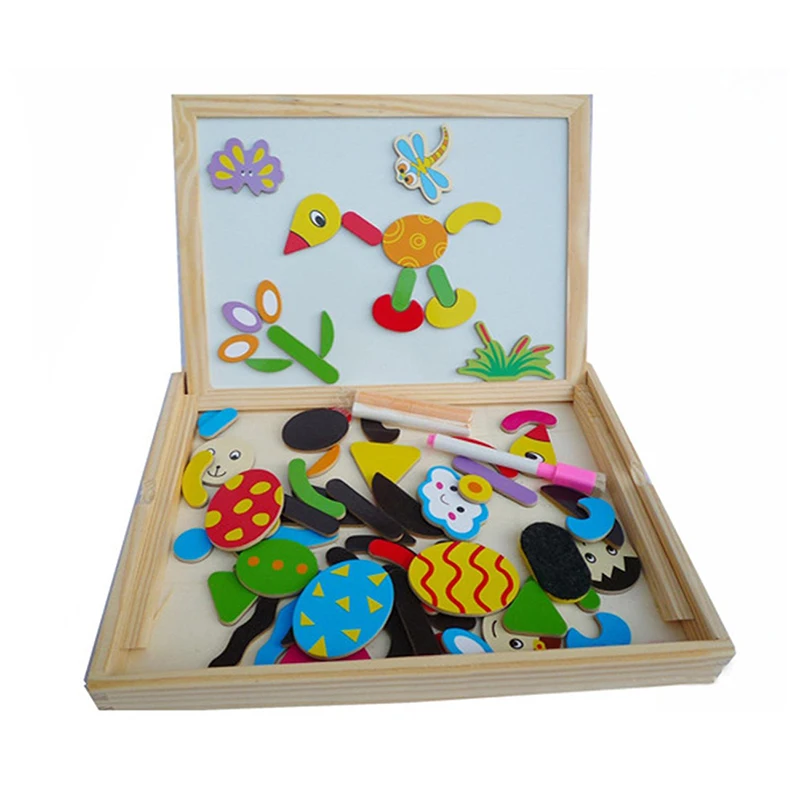 

Fantastic Wooden Easel Magnetic Doodle Drawing Board Drawing Blackboard Toy For Children Educational Toy Gift Creative Games