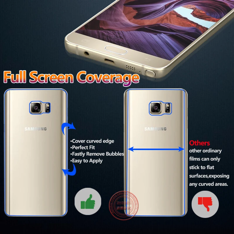 Full Screen Protector for Samsung Galaxy Note 5 Back Clear Protector Film  For Samsung Note 5 Screen Protective Film 3B+3F Gift