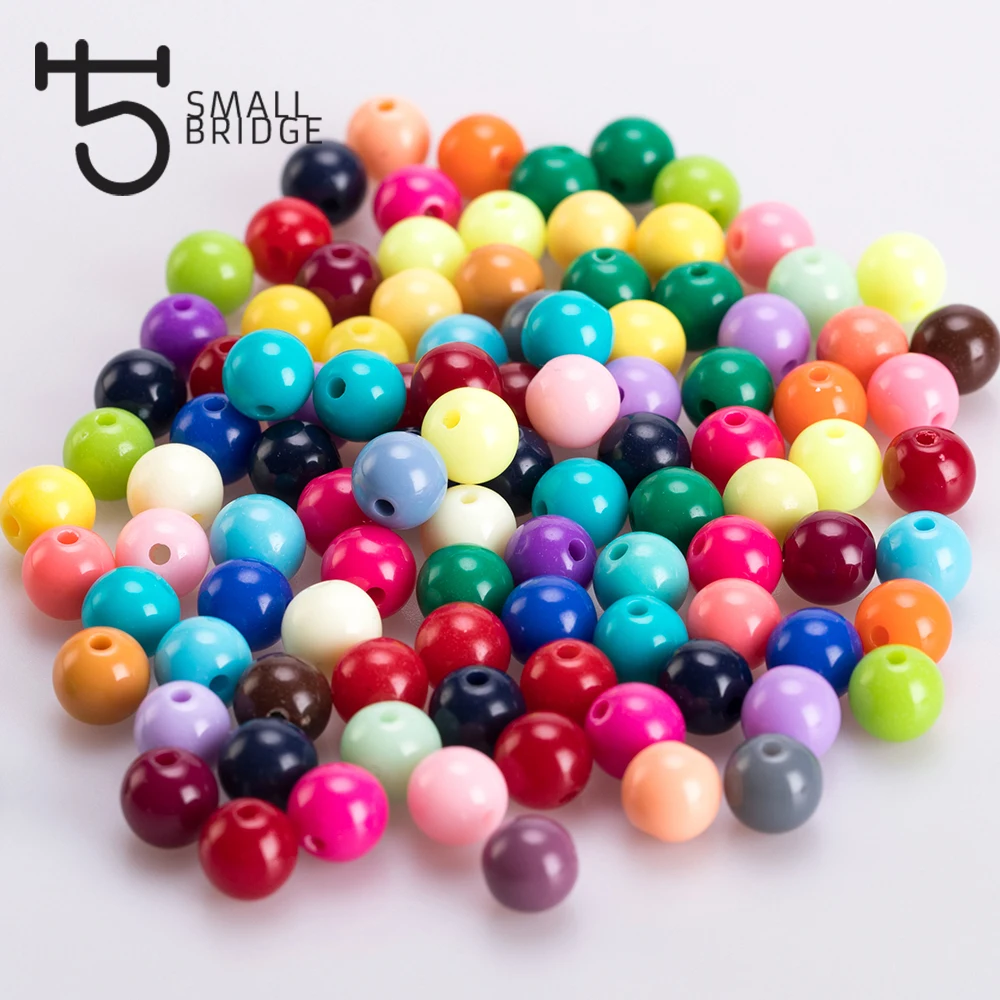 Buy 8mm Mixed Color Plastic Acrylic Beads For DIY