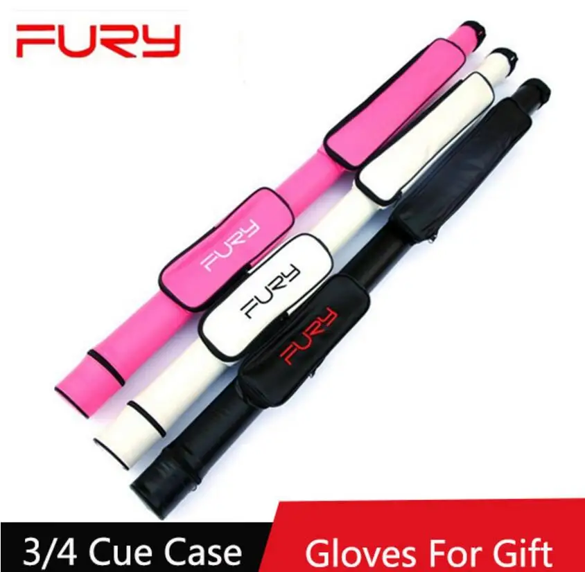 

New Brand 3/4 Snooker Cues Stick Kit Case PU 3 4 Billiard Cue Bag Billiards Accessories Black/White/Pink 116cm Length China 2019