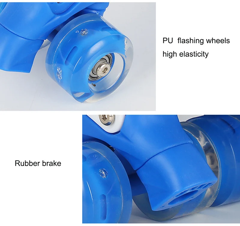 Новые детские роликовые коньки на парных колесах, обувь для катания на коньках, регулируемый размер, дышащие Patines PU мигающие колеса, 3 цвета