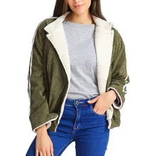 Зимняя Новинка, женское однотонное пальто с открытым передним карманом и длинными рукавами и пуговицами, вельветовое Композитное пальто Dixie, теплый пуховик с полосатым рукавом