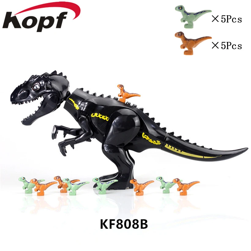Одна распродажа строительные блоки мир Юрского периода Тираннозавр Рекс Динозавр кирпичи фигурки героев модель игрушки подарок для детей