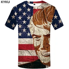 Kyku Merk Verenigde Staten T-shirt Vlag Kleding Trump Shirts President Kleding Tops Tshirt Mannen Grappige 3d T-shirt Heren Kleding