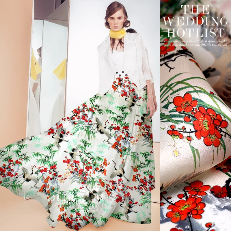 

Digital inkjet silk organza satin fabric crisp silk fabric for dress breathable fabric silk organza wholesale silk cloth