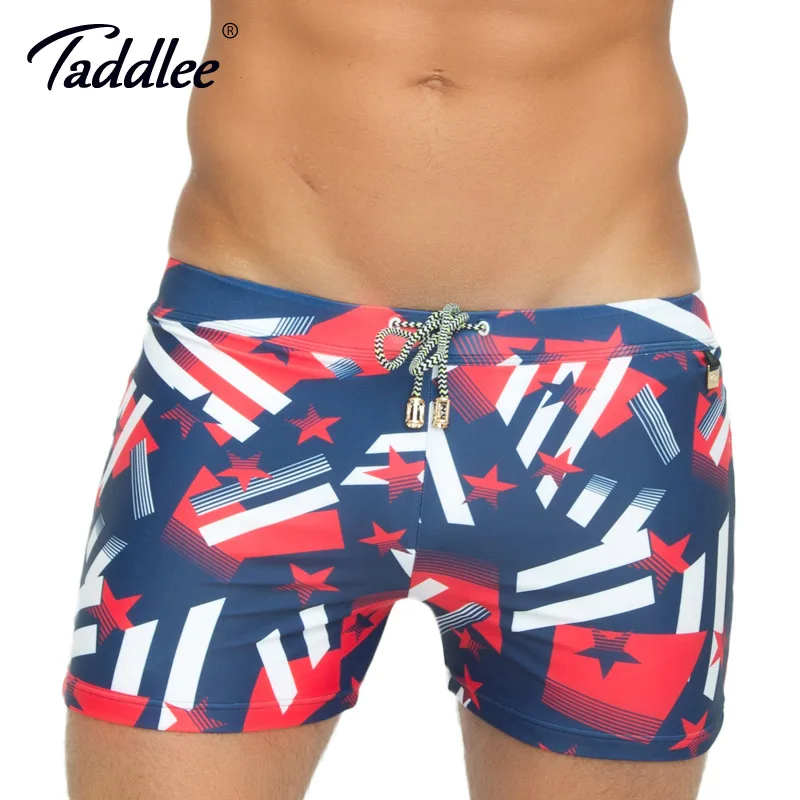 Taddlee العلامة التجارية الرجال ملابس السباحة المايوه السباحة سراويل بوكسر جذوع لوح التزلج السراويل الرجال ملابس سباحة حريمي الملاكمين سادة تع...