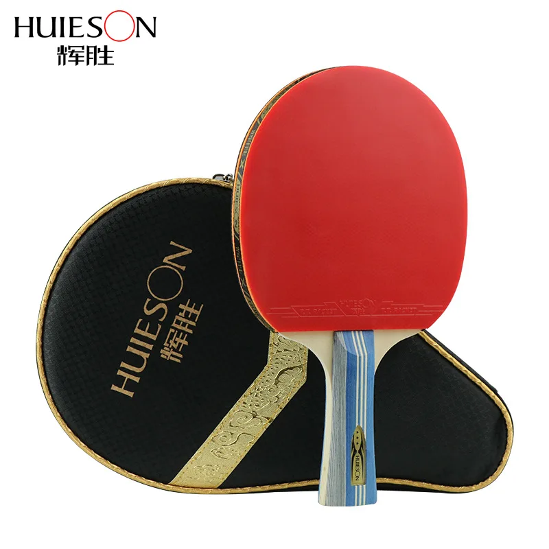 Huieson 3 звезды Настольный теннис ракетки прыщи-в резиновая Настольный теннис Bat пинг-понг с мешком для детей Одежда высшего качества Лидер продаж