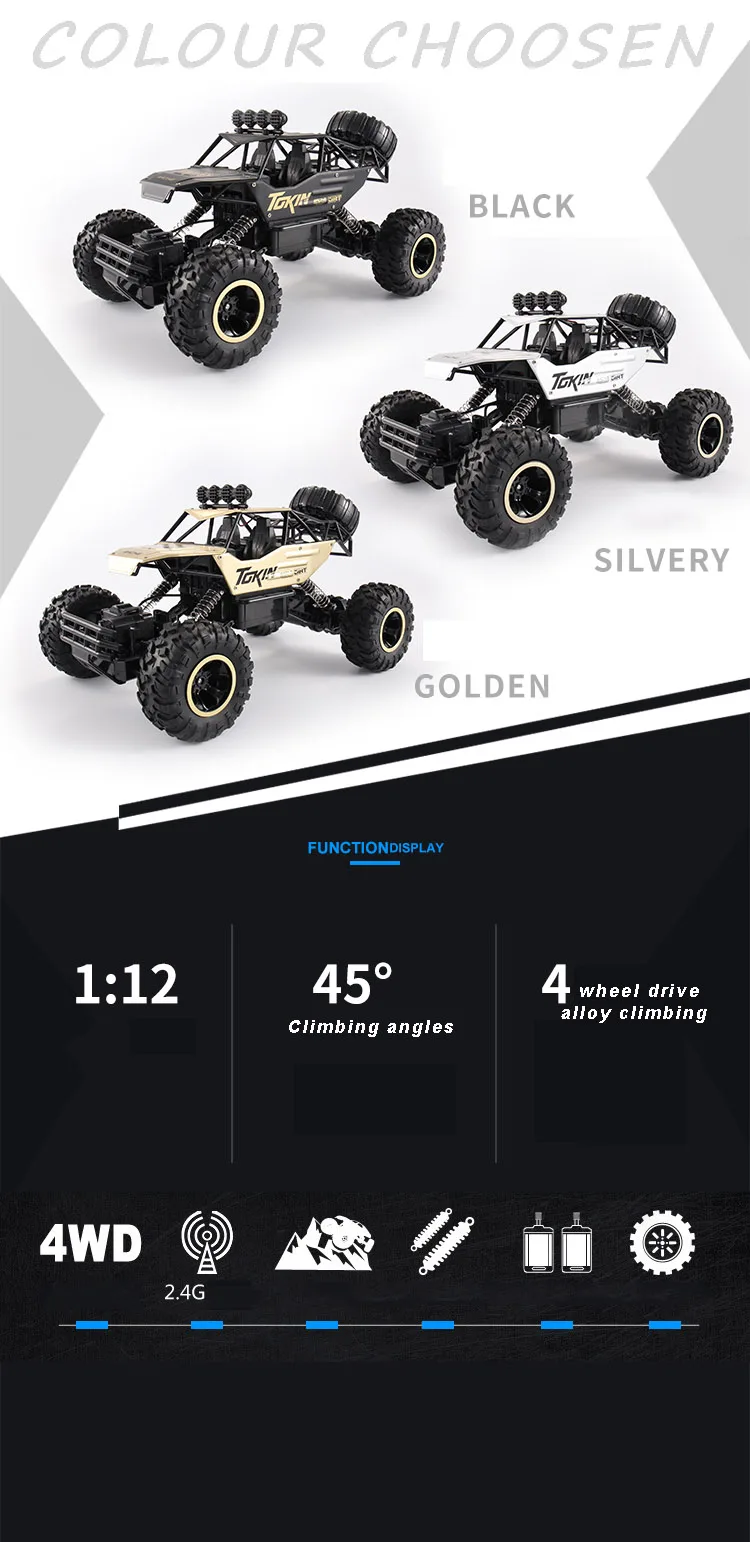 4WD 1:12 RC грузовик обновленная версия 2,4G радиоуправляемые игрушки багги скоростные грузовики внедорожники игрушки для детей подарок