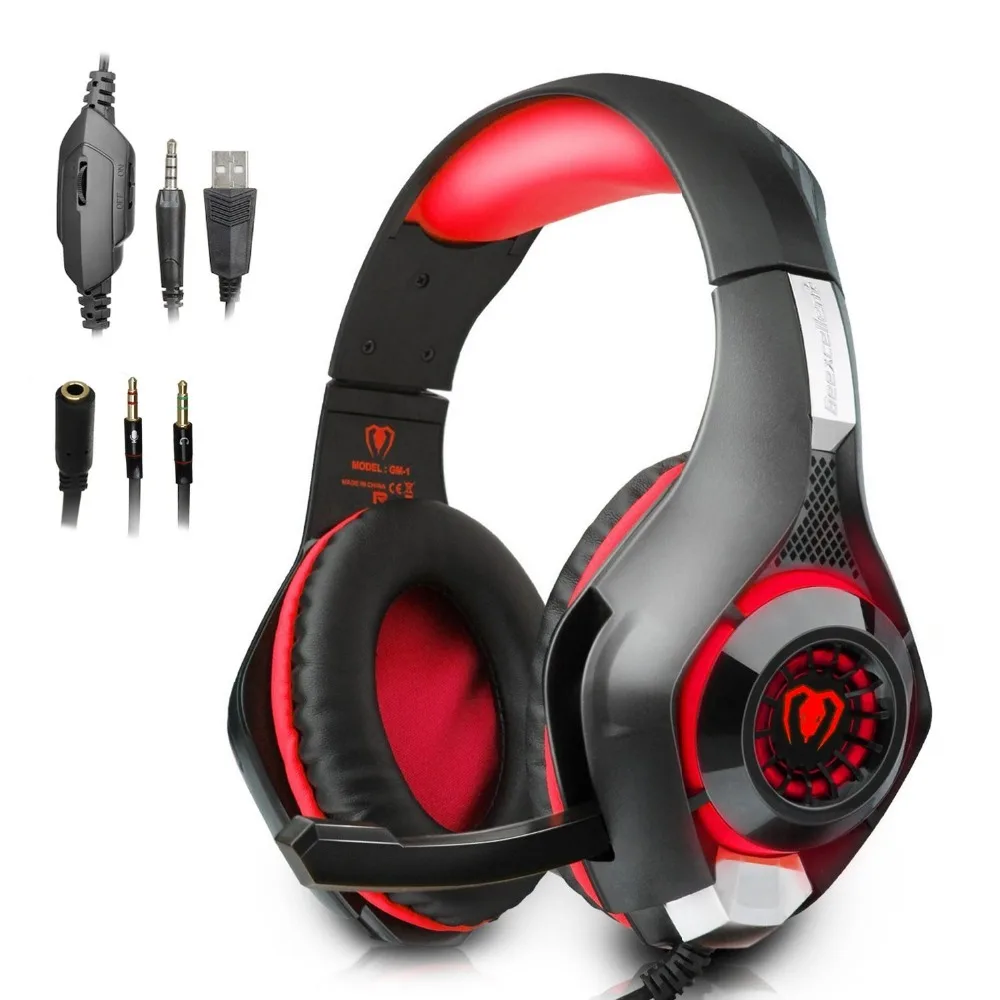 Beexcellent GM 1 3.5mm Game Gaming Headphone LED Light Over Ear Headset