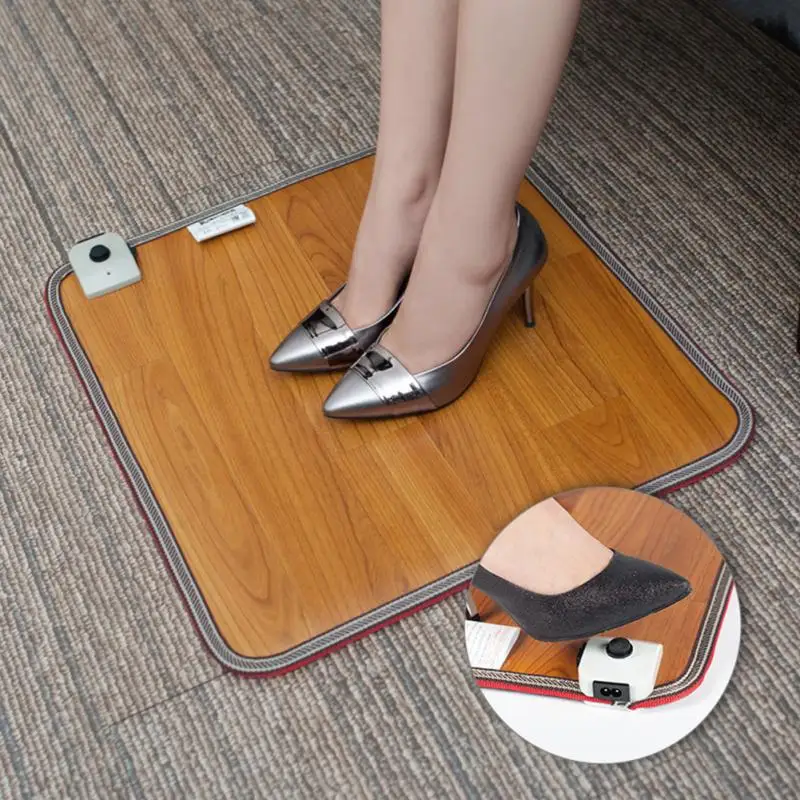 

Office Electric Heating Pad Feet Warmer Electric Artifact US Plug Heating Mat Home Heating Pad Warm Feet Thermostat 50*30cm #901