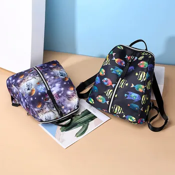 

OCARDIAN Backpacks For Women Casual Print Oxford Large Capacity Backpacks 2019 Waterproof Women Backpacks Drop Ship53118