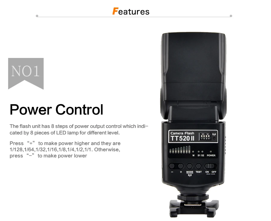 Godox TT520II Вспышка Speedlite со встроенным 433 МГц беспроводным сигналом+ набор цветных фильтров для Canon Nikon Pentax Olympus DSLR камер