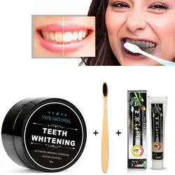 Порошок для отбеливания зубов с активированным углем, зубная паста, зубная щетка, очистка полости рта, набор для отбеливания зубов