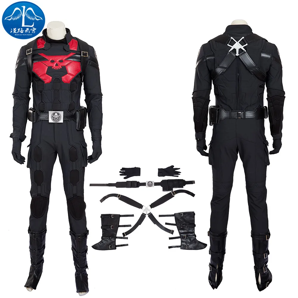 

ManLuYunXiao Cosplay Costume Captain America Cosplay Costume Hydra Agent Costume Men Full Set Halloween Costumes For Men
