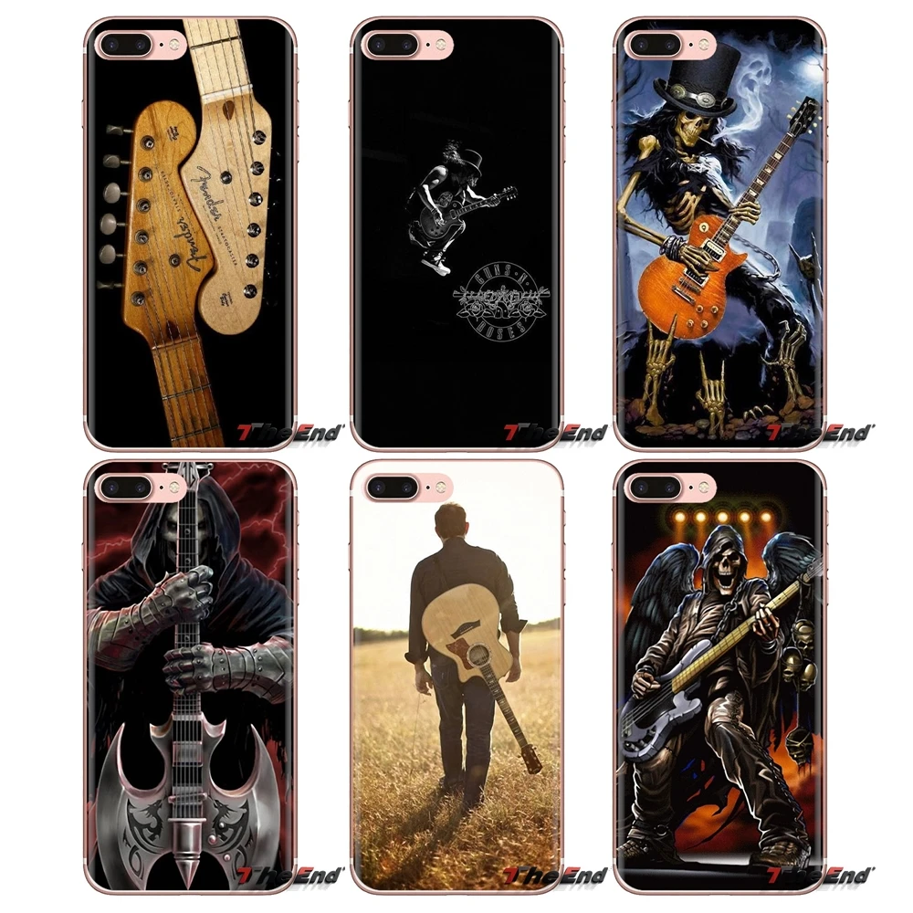 Для iPod Touch Apple iPhone 4 4S 5 5S SE 5C 6 6S 7 8 X XR XS Plus MAX мягкие прозрачные чехлы для гитары |