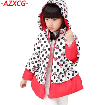 

Girls Mickey Down Jacket 2018 New Fashion Baby Girls Winter Coat Children Clothing Hooded Jacket Kids Outerwear Snowsuit