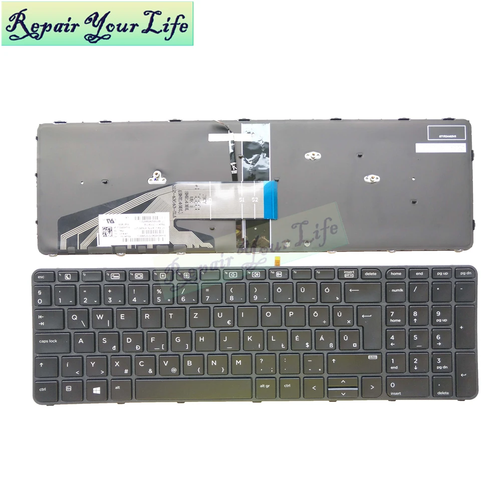 HU Hungarian backlit keyboard for HP 450 G3//450 G4//455 G3//455 G4//470 G3//470 G4