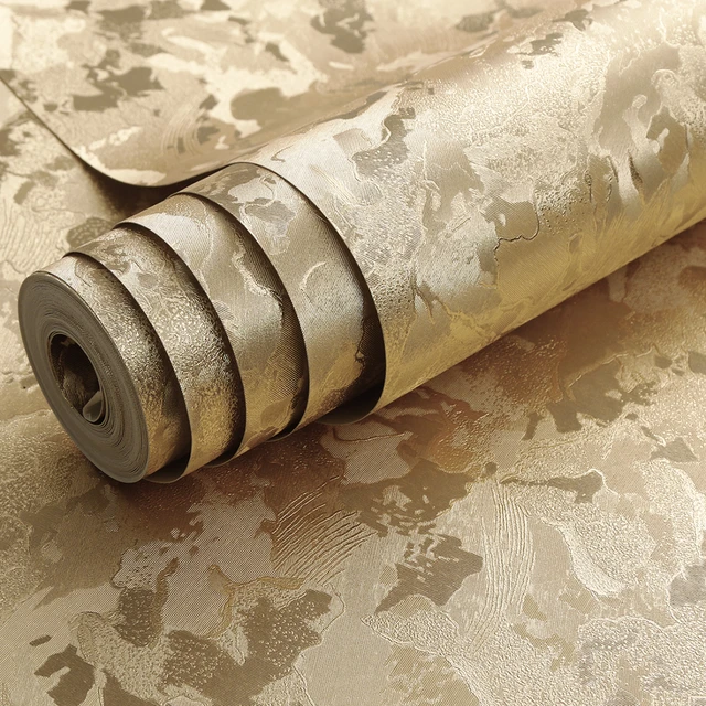 Gold Foil Luxury Metallic Wallpaper Vinyl Textured Wall Papers Home