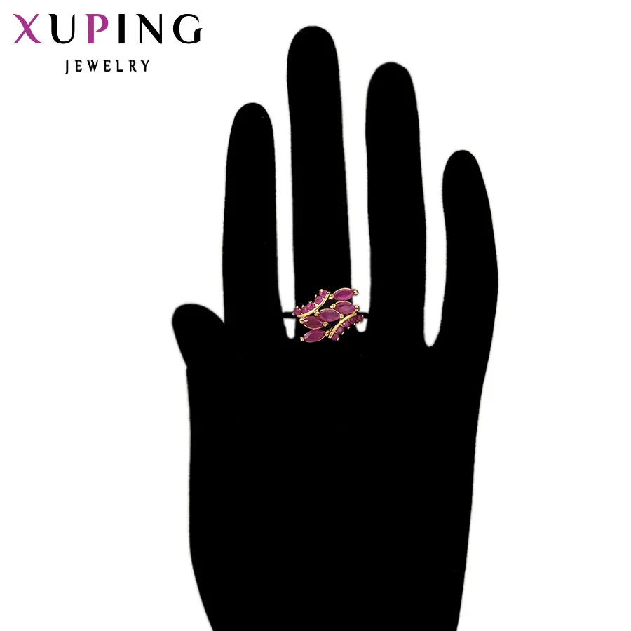 Xuping, элегантные кольца, европейский стиль, цветные, позолота, очаровательные ювелирные изделия, рождественский подарок для женщин S24, 1 \ S36, 1-11372