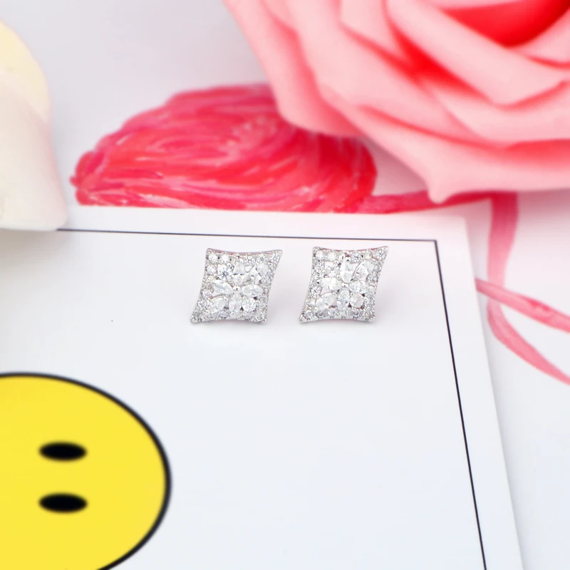CHUKUI Jewelry Accessories Brincos Fashion Silver Crystal Earrings For Women Elegant Cubic Zirconia Ear Studs Free Shipping (7)