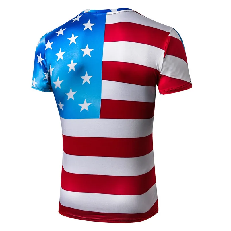 Fashion Mens The Old Glory 3D Printing Tees Short Sleeve T-Shirt Blouse Tops (12)