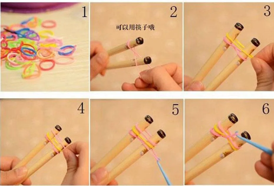 Схемы плетения из резинок для начинающих Rubber Clips Band Set Rubber Loom Bands Kit Bracelet Rubber Set Apple Loom Bands