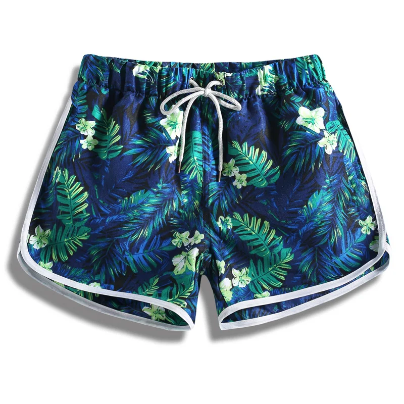 Мужские и женские пляжные шорты UMLIFE быстросохнущие с принтом летние для плавания