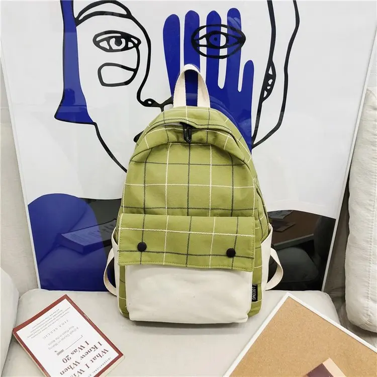 Модный рюкзак, винтажный летний женский рюкзак, школьная сумка для девочек-подростков, дорожный рюкзак, рюкзак, женский рюкзак - Цвет: Green