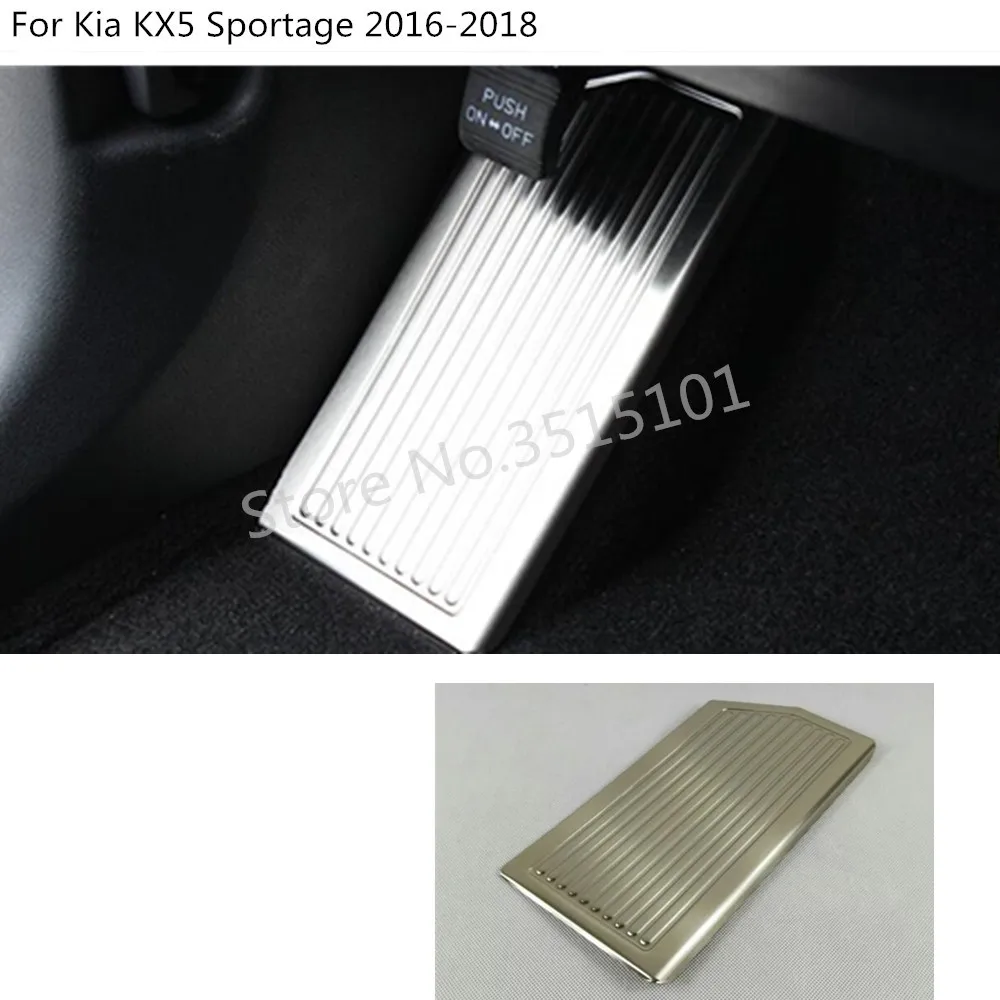 Car Cover Aluminium Alloy Foot Gas/Petrol/Oil Brake Rest Pedal Molding Parts Hoods 1pcs For Kia KX5 Sportage 2016 2017 2018 | Автомобили и