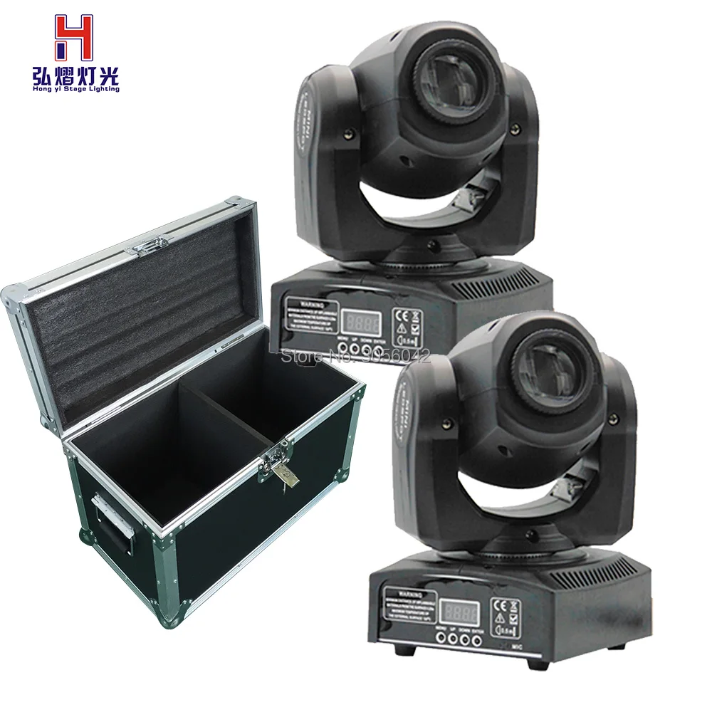 

Party disco dj stage light 10w dmx mini gobo projector spot led moving head flight case (2pcs/lot)