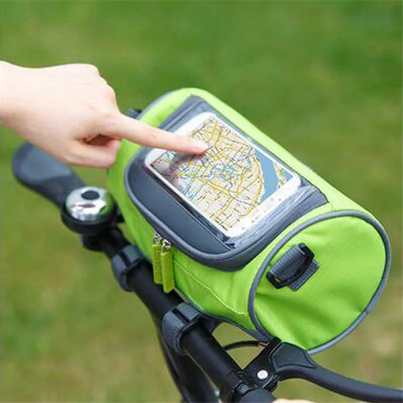 

Cycling New Bicycle Handlebar Package Headgear Bike Top Tube Carrier Bag Rack Trunk Bike Luggage Outdoor Storage Shoulder Strip