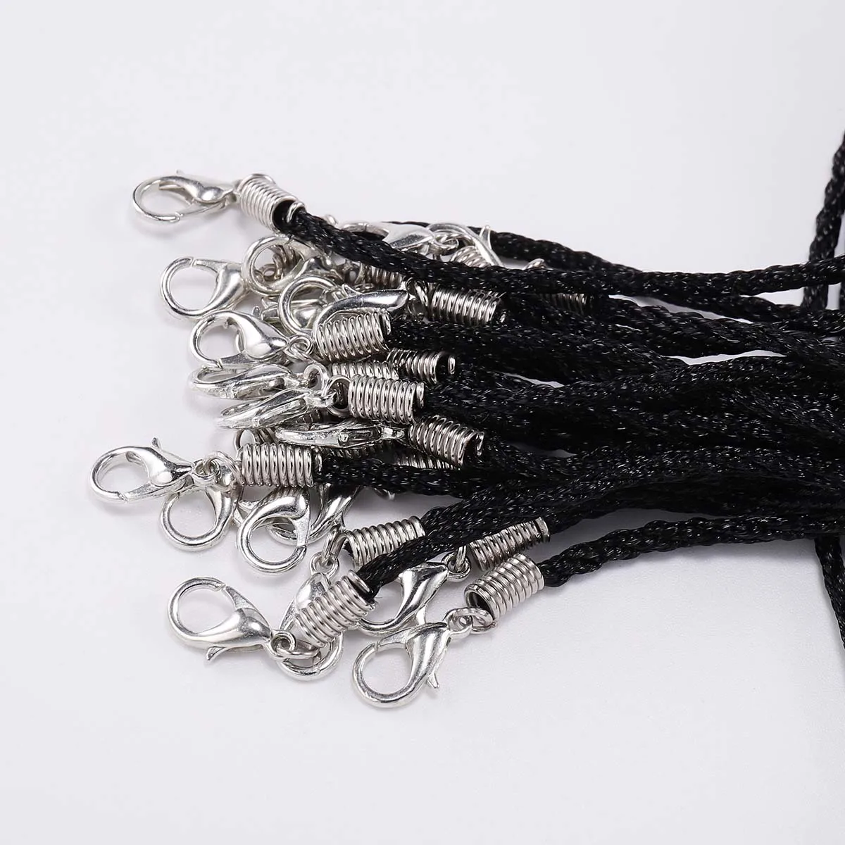 10 шт 1,8 мм ручной работы Регулируемая плетеная веревка Высокое качество ожерелье из нейлонового шнура подвеска Подвески фурнитура застежка-карабин шнур