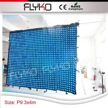 Дешевые украшения дисплей 10ft x 14ft стандартный размер PH90mm светодиодный сценический фон стены