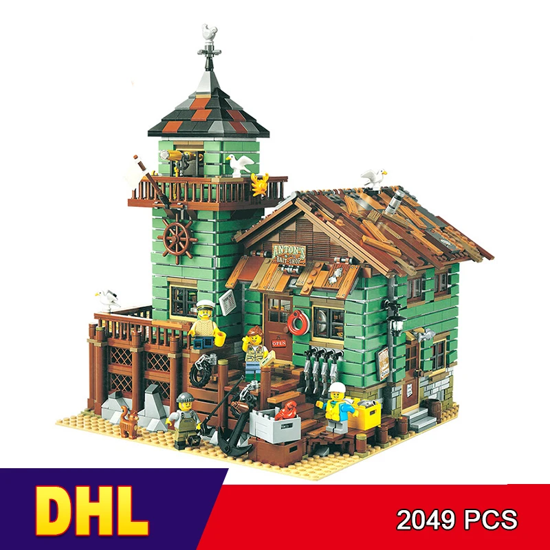 DHL 16050 MOC серии Совместимый 21310 старый Рыболовный набор магазина строительные блоки кирпичи Обучающие Дети день рождения