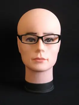 

wholesale Realistic Plastic Male head Mannequin For glasses Wig Hat Sunglass Display doll head Mannequin kappers pop 1PC M00466