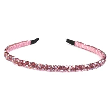 HTHL ручной 2-рядной горный хрусталь бусины девушки резинки для волос