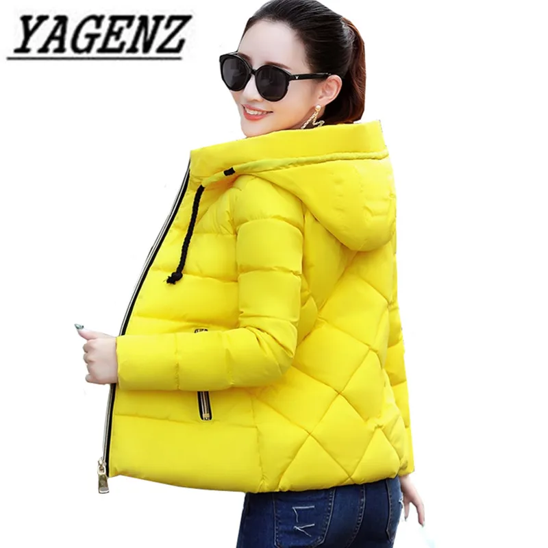2018 Winter Jacket women Plus Size Womens Parkas Warm Outerwear solid hooded Coats Short Female Slim Cotton padded Casual tops
