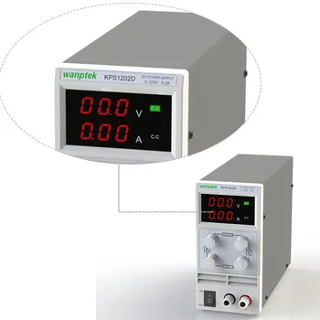 

KPS1202D Adjustable High Precision Double LED Display Switch DC Power Supply Protection Function 120V2A 110V/220V 0.1V/0.01A EU