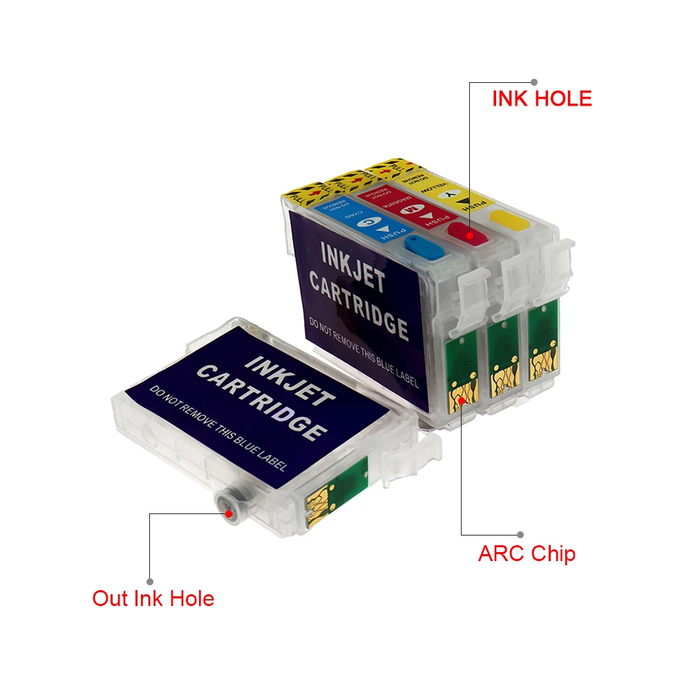 T1281 T1282 T1283 T1284 Refillable патрон чернил для принтера Epson Stylus S22 SX125 SX420W SX425W SX235W SX130 принтер с ARC чипы