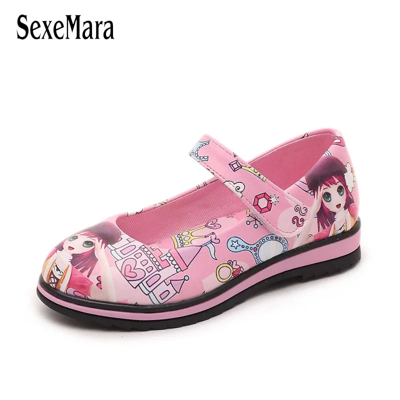 

Cute Children's Sandals for Girls 2018 New Summer Autumn Colorful Painted Leather Girls Sandals Princess Girls Shoes Girl B07311