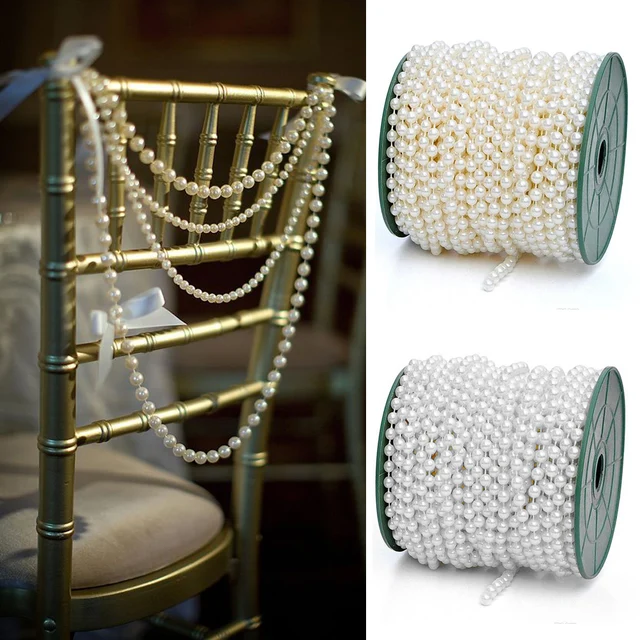 White / Ivory Pearl Chains For Decorating Favors, Vases ...