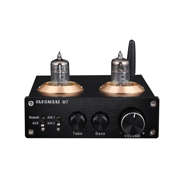 M7 DC12V HiFi вакуумная трубка беспроводной Bluetooth 4,2 аудио приемник 6J1 ламповый предусилитель ESS9023 Bluetooth декодер